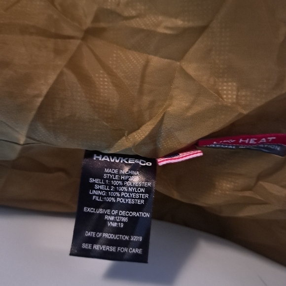 HAWKE & Co Thermal insulation hooded coat HK HEAT poly fill black grey camo Mens - Picture 9 of 13